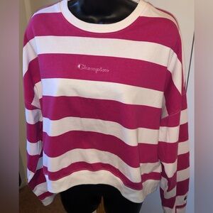 Wmn’s Champion Striped Crew Sweatshirt